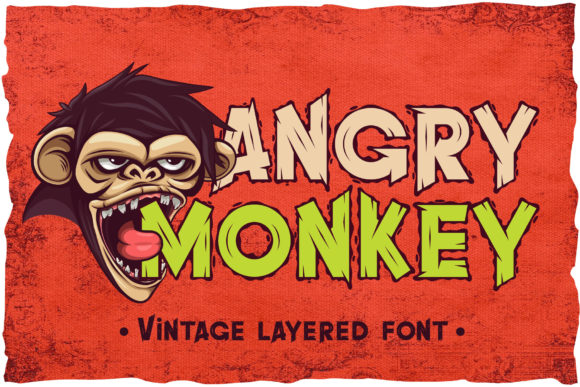 Angry Monkey Font for Editorial Design and Branding