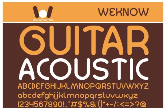 Guitar Acoustic Font for Editorial Design