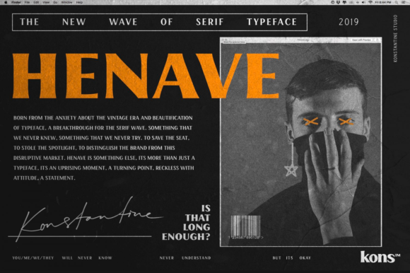 Henave: A Bold Display Font for Handmade Creations