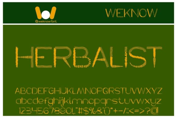 Herbalist Font for Editorial Design and Creative Projects