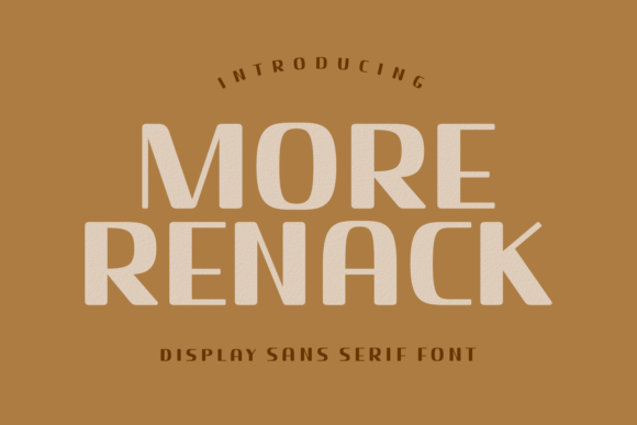 More Renack: A Vintage-Inspired Display Font for Creative Projects