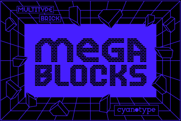 MultiType Brick Mega Blocks Font for Trendy Branding