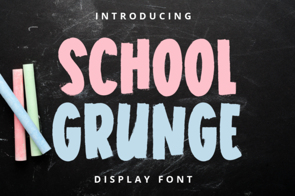 School Grunge Font for Handmade Creations
