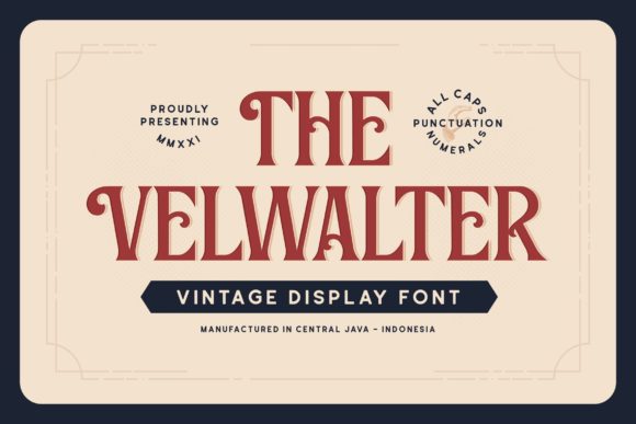 Velwalter: A Vintage Font That Elevates Branding